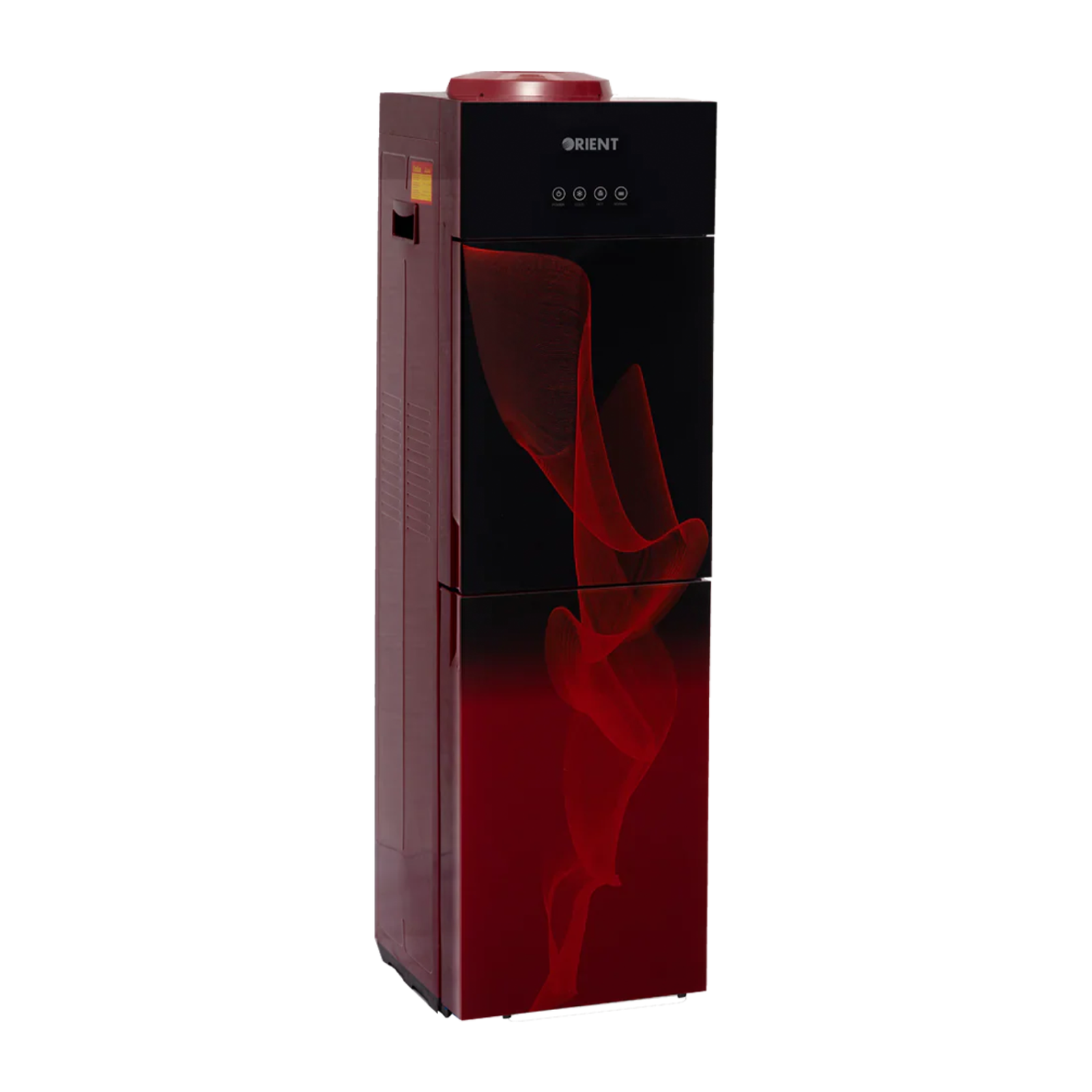 Orient Crystal 3 Taps Red Glass Door Water Dispenser